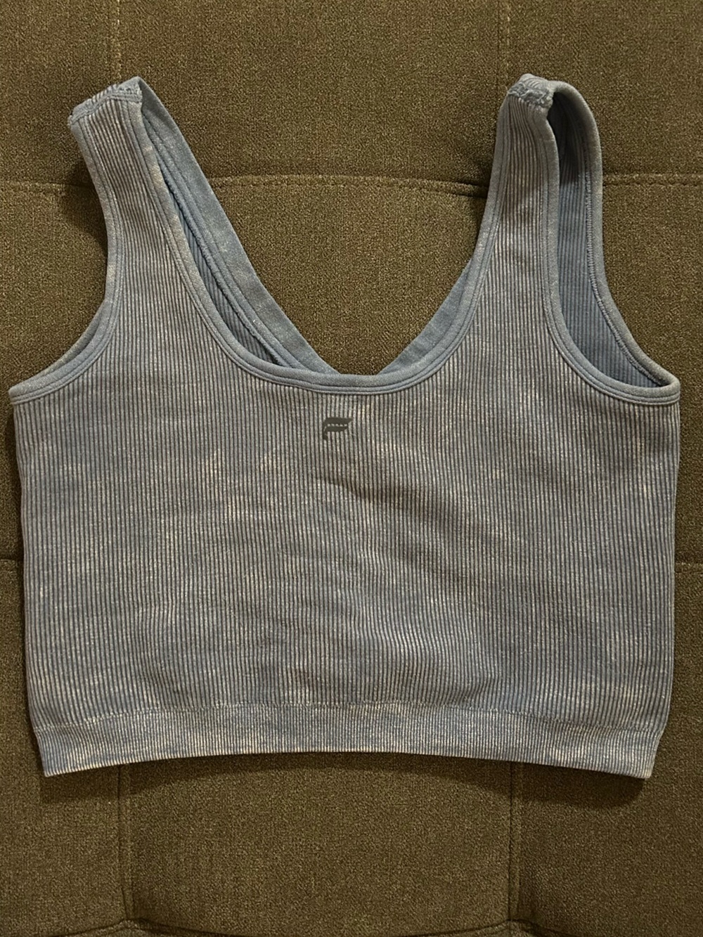Fabletics blue ribbed set - Picture 2 of 3